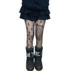 Black Alt Asymmetric Tights - SS69