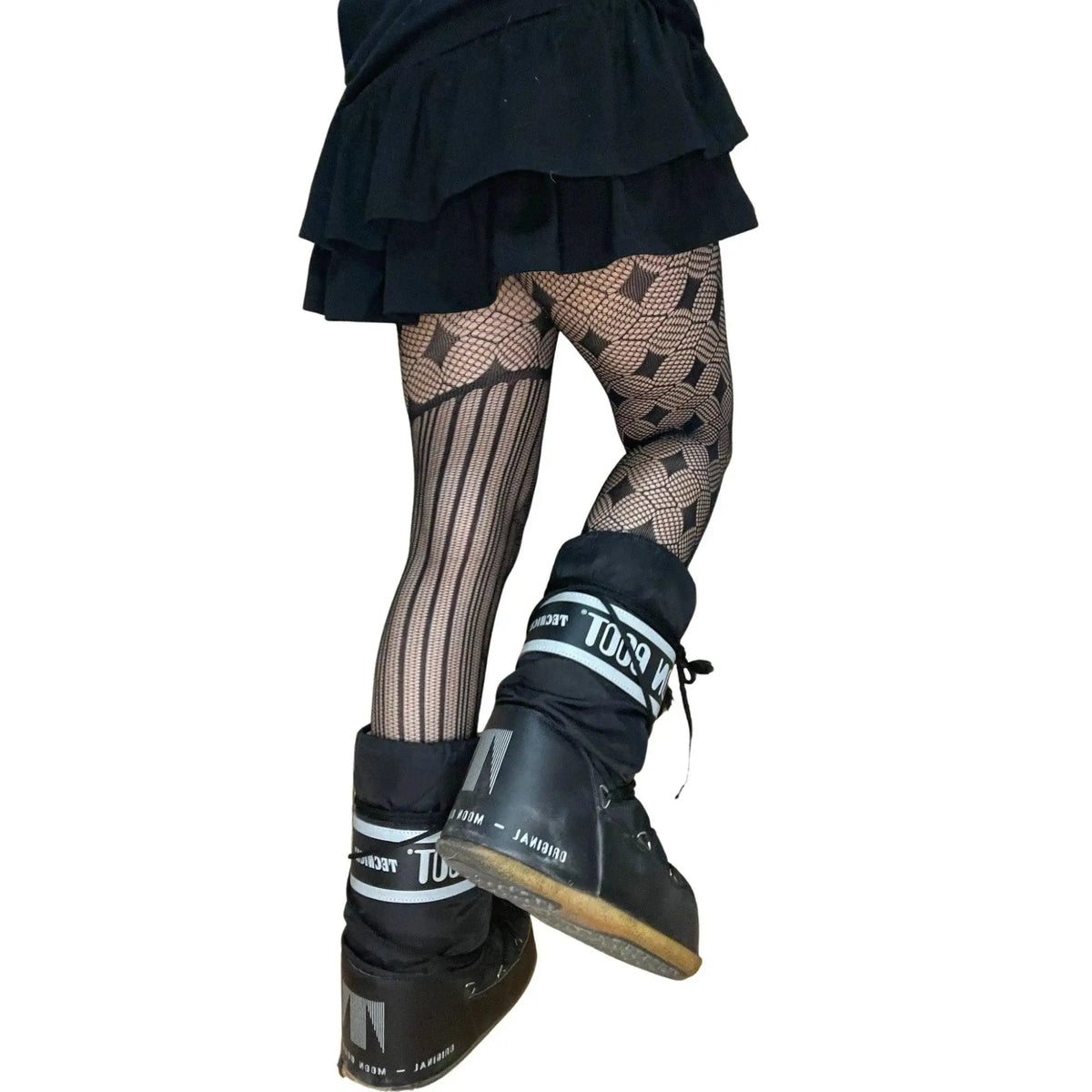 Black Alt Asymmetric Tights - SS69