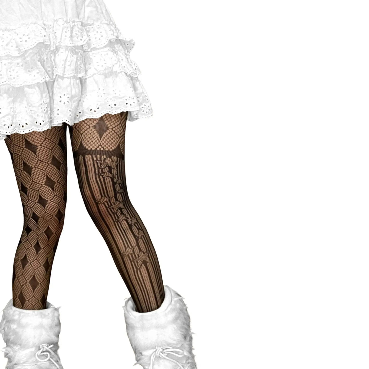 Black Alt Asymmetric Tights - SS69