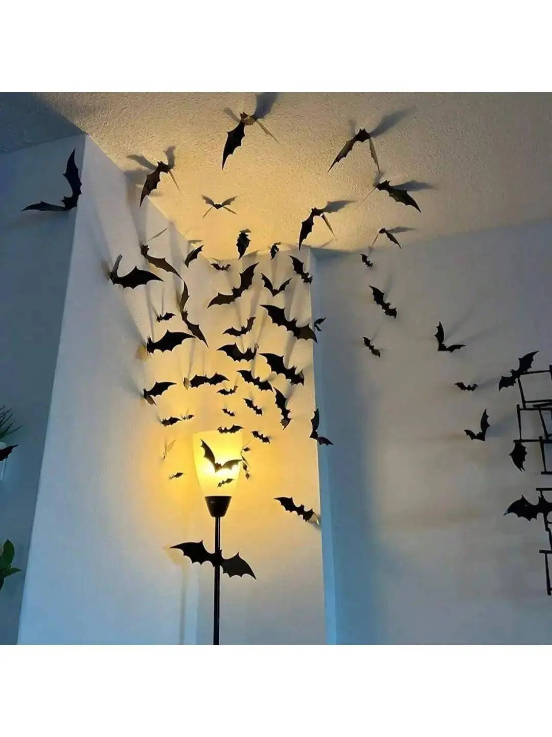 Black Bats Wall Decor Halloween Decor (60 pcs, 3D Waterproof) - SS69