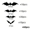 Black Bats Wall Decor Halloween Decor (60 pcs, 3D Waterproof) - SS69