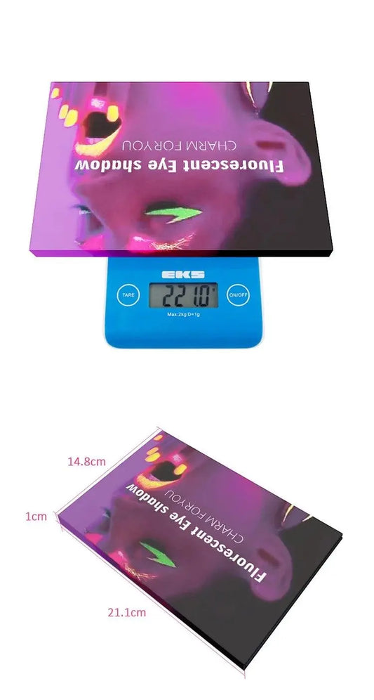 Blacklight UV Glow in Dark Fluorescent Eyeshadow Palette Stage Clubbing Neon Makeup Palette 24Colors Pigment Luminous Eye Shadow SS69