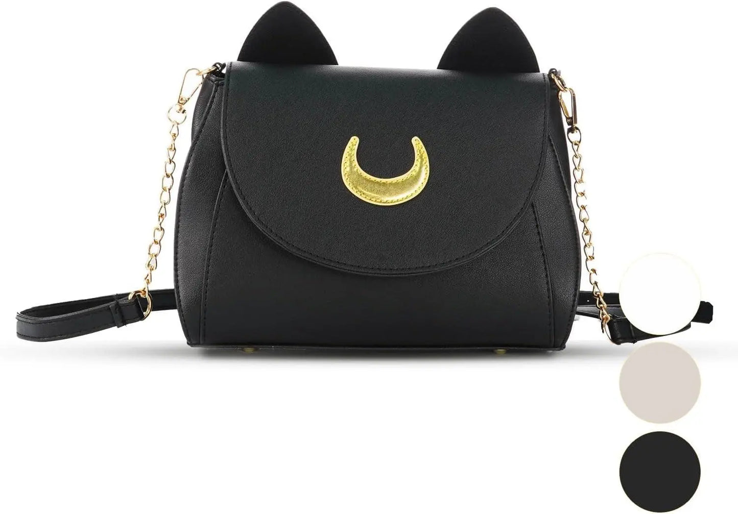 Borsa a Tracolla Da Donna Borse a Spalla Kawaii Forma Di Gatto Carino Borsa a Tracolla Borse Casual Pelle Sintetica (Nero) - SS69