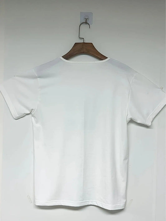 Cartoon Cat Print T-shirt, Y2K Crew Neck Short Sleeve T-shirt For Spring & Summer, Women's Clothing - SS69