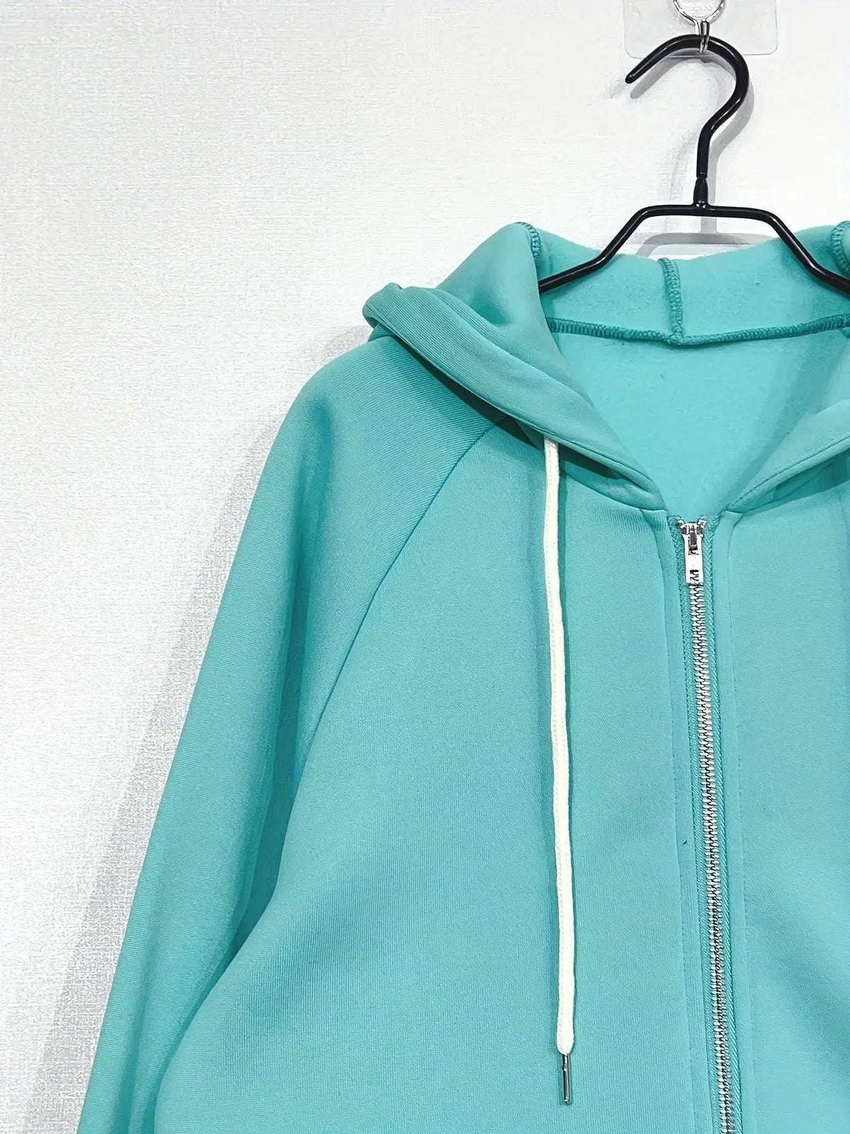 Cartoon Print Zip-up Hoodie Sweatshirt, Casual Long Raglan Sleeve Slant Pockets Drawstring Jacket For Fall & Winter, Women's Clothing SS69