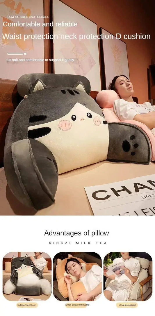 Cartoon bedside soft bag with large backrest, sofa cushion, triangle pillow on the bed, pillow SS69