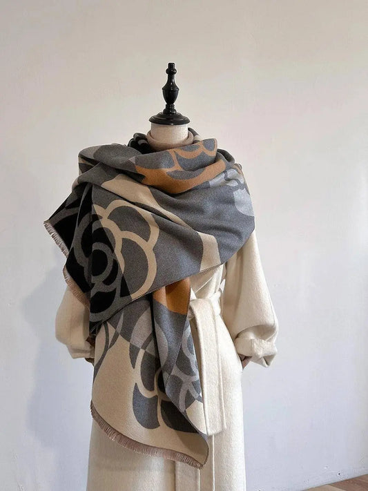 Cashmere Scarf for Women Thick Warm Winter Blanket Brand Female Luxury Quality Shawl Wrap Bufanda 2025 Poncho Echarpe Pashmina SS69