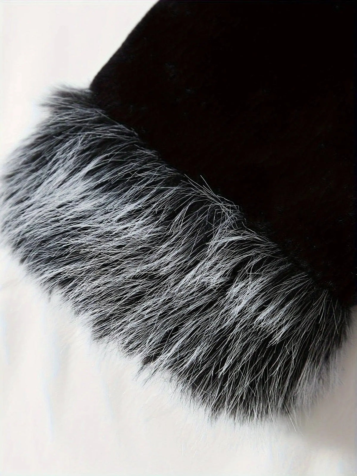 Casual Style Faux Fur Coat with Fox Fur Collar, Women'S Mid-Length Loose Fit Polyester Coat with Pockets, Fall/Winter Knitted Fabric Outerwear SS69