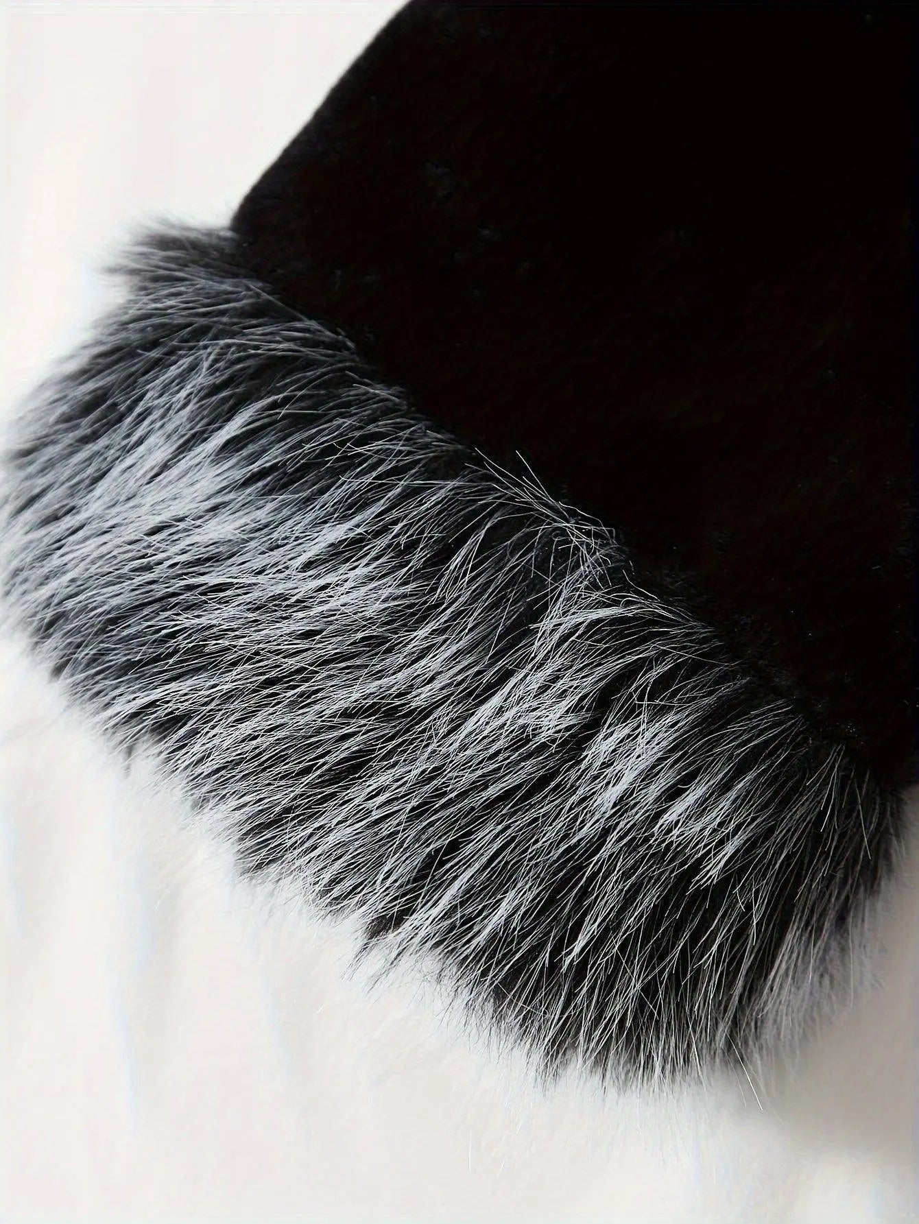 Casual Style Faux Fur Coat with Fox Fur Collar, Women'S Mid-Length Loose Fit Polyester Coat with Pockets, Fall/Winter Knitted Fabric Outerwear SS69