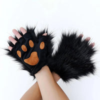 Cat Paw Gloves, Fingerless, with Cat Paw, Fox, Animal, Cosplay - SS69