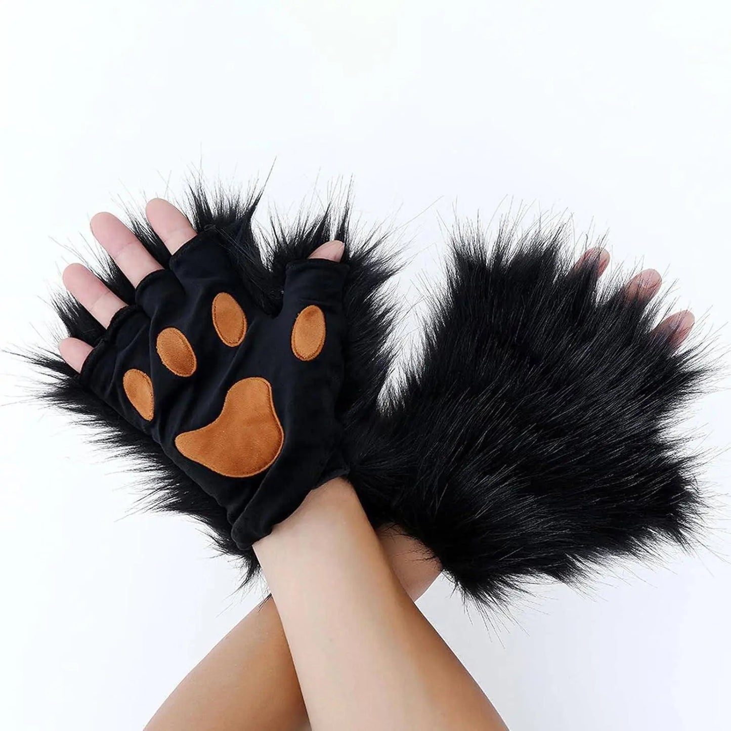 Cat Paw Gloves, Fingerless, with Cat Paw, Fox, Animal, Cosplay - SS69