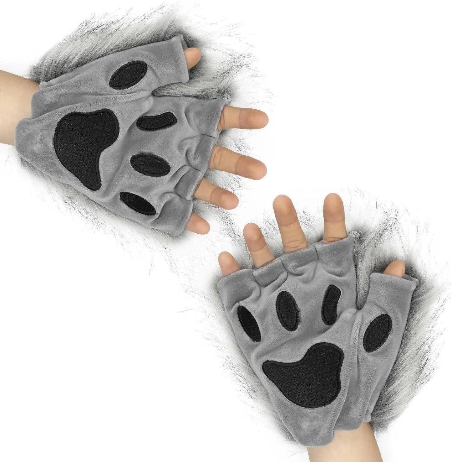 Cat Paw Gloves, Fingerless, with Cat Paw, Fox, Animal, Cosplay - SS69