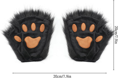 Cat Paw Gloves, Fingerless, with Cat Paw, Fox, Animal, Cosplay - SS69
