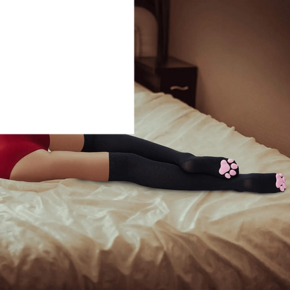 Cat Paw Pad Socks Thigh High Pink Cute 3D  Cosplay - SS69