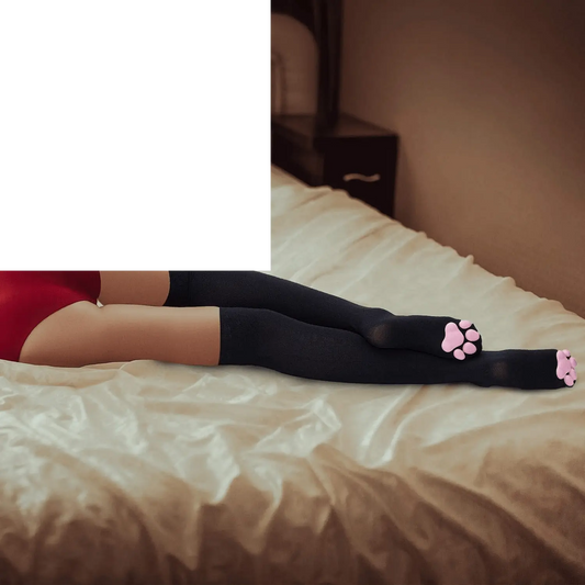 Cat Paw Pad Socks Thigh High Pink Cute 3D  Cosplay - SS69