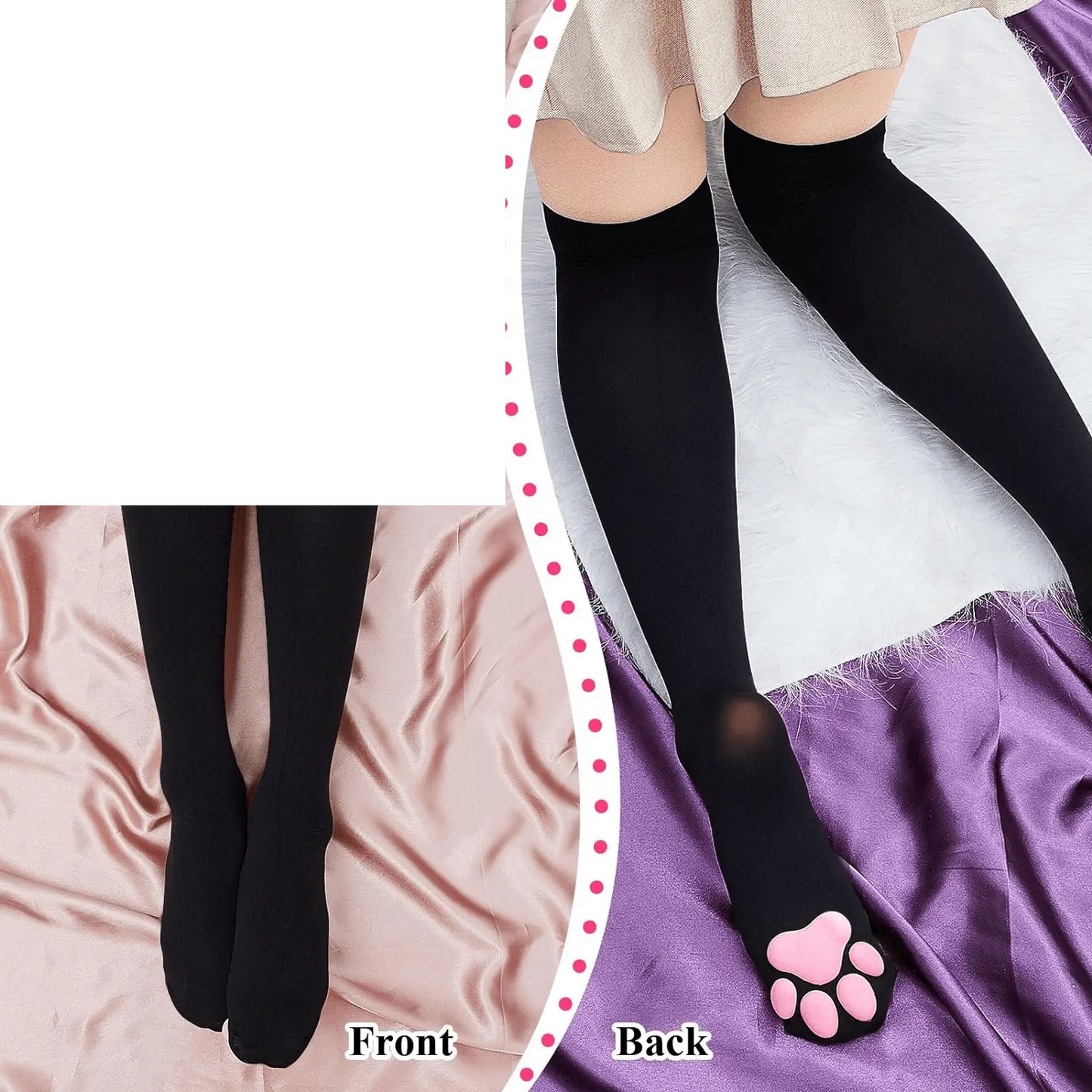 Cat Paw Pad Socks Thigh High Pink Cute 3D  Cosplay - SS69