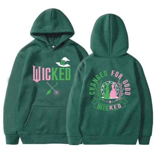 Changed for Good Wicked Fantasy Movies Hoodies Graphic Clothes Women Men Hooded Winter Sweatshirts Moletom Casual Female Hoodie SS69