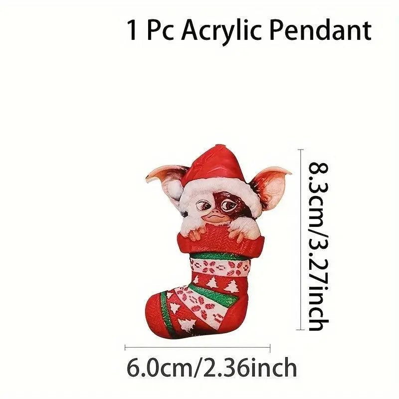 Charming Acrylic Elf Christmas Tree Ornament - Perfect for Holiday & New Year Celebrations, No Power Needed SS69