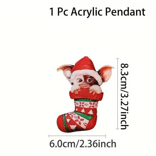 Charming Acrylic Elf Christmas Tree Ornament - Perfect for Holiday & New Year Celebrations, No Power Needed SS69