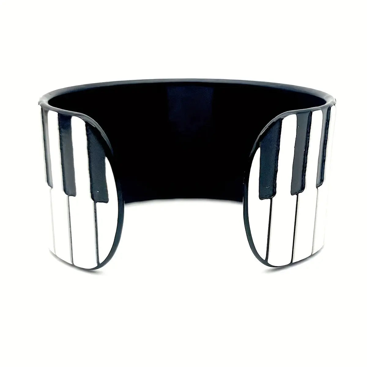 Chic Piano Keyboard Acrylic Cuff Bracelet - Perfect for Music Lovers & Festivals, All-Season Wear SS69