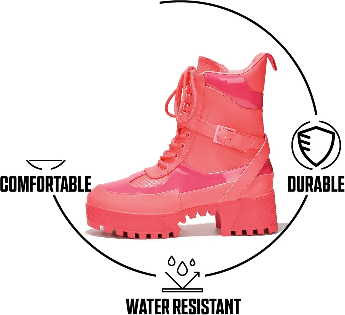 Combat Ankle Boots (Hot Rod) - SS69