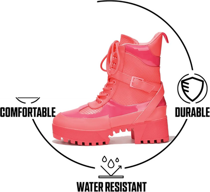 Combat Ankle Boots (Hot Rod) - SS69