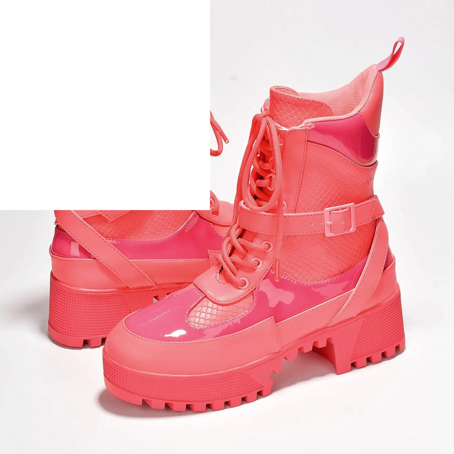 Combat Ankle Boots (Hot Rod) - SS69