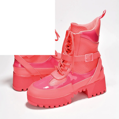 Combat Ankle Boots (Hot Rod) - SS69