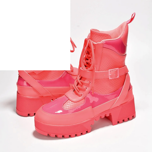 Combat Ankle Boots (Hot Rod) - SS69