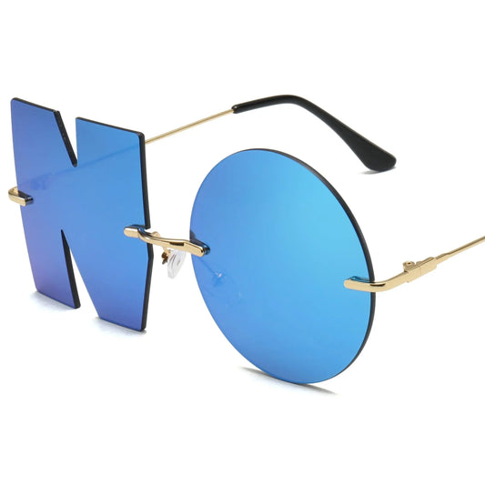 Cool Hip Hop Punk Exquisite Y2K Decorative Fashion Glasses Funny NO Design Lens, For Men Women Halloween Christmas Birthday Party Supplies Photo Props - SS69