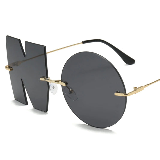 Cool Hip Hop Punk Exquisite Y2K Decorative Fashion Glasses Funny NO Design Lens, For Men Women Halloween Christmas Birthday Party Supplies Photo Props SS69