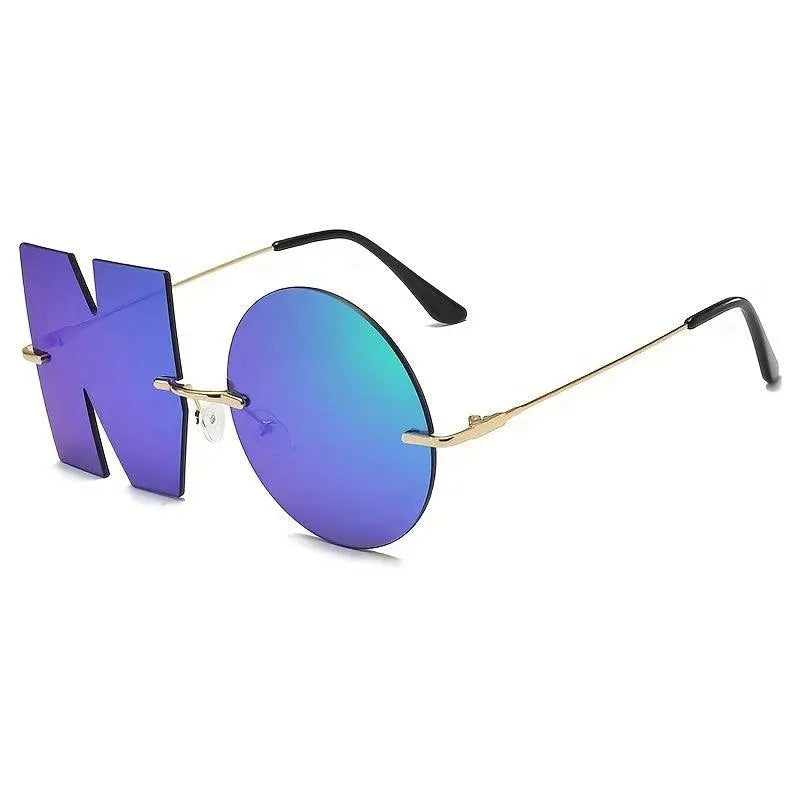 Cool Hip Hop Punk Exquisite Y2K Decorative Fashion Glasses Funny NO Design Lens, For Men Women Halloween Christmas Birthday Party Supplies Photo Props SS69