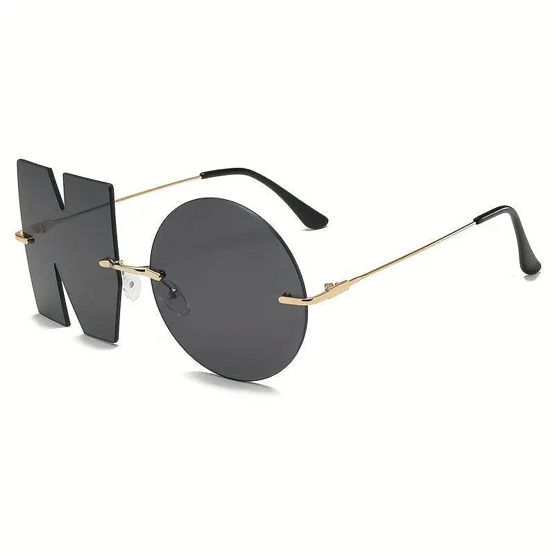 Cool Hip Hop Punk Exquisite Y2K Decorative Fashion Glasses Funny NO Design Lens, For Men Women Halloween Christmas Birthday Party Supplies Photo Props SS69