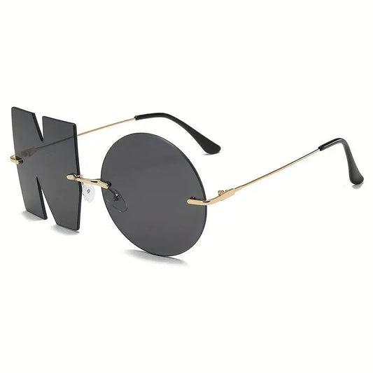 Cool Hip Hop Punk Exquisite Y2K Decorative Fashion Glasses Funny NO Design Lens, For Men Women Halloween Christmas Birthday Party Supplies Photo Props SS69