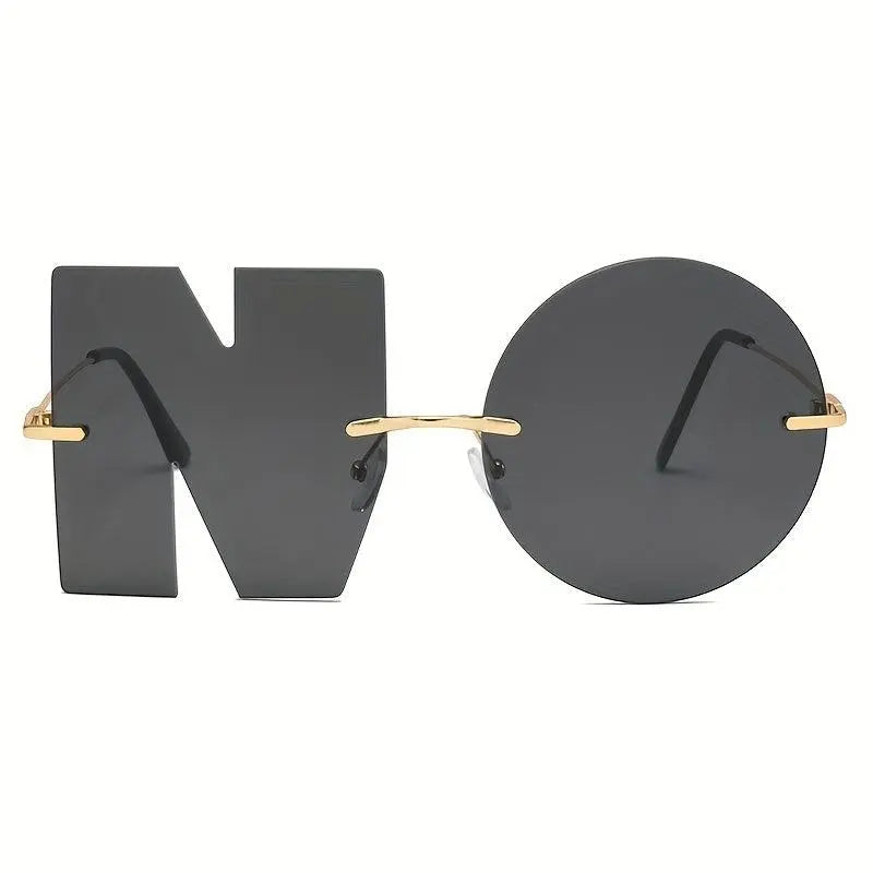 Cool Hip Hop Punk Exquisite Y2K Decorative Fashion Glasses Funny NO Design Lens, For Men Women Halloween Christmas Birthday Party Supplies Photo Props SS69