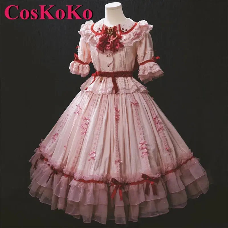 CosKoKo Remilia Scarlet Cosplay Anime Game Touhou Project Costume Sweet Nifty Formal Dress Halloween Carnival Role Play Clothing SS69 196.69 only costume / XL / CHINA|Touhou Project