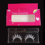 Cosplay Makeup Natural Looking Clear Root White Long Thick Cross False Eyelashes - SS69