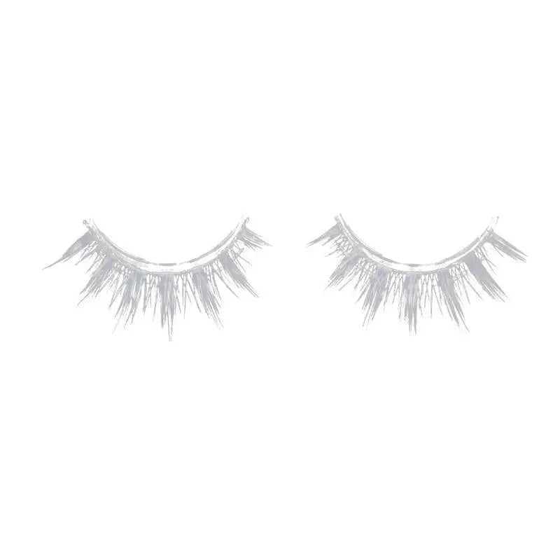 Cosplay Makeup Natural Looking Clear Root White Long Thick Cross False Eyelashes - SS69