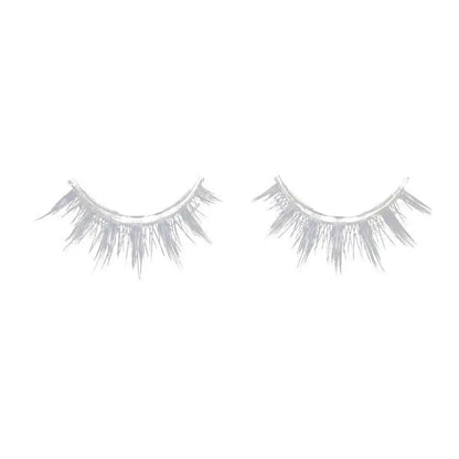 Cosplay Makeup Natural Looking Clear Root White Long Thick Cross False Eyelashes - SS69