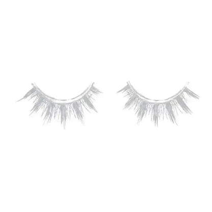 Cosplay Makeup Natural Looking Clear Root White Long Thick Cross False Eyelashes - SS69