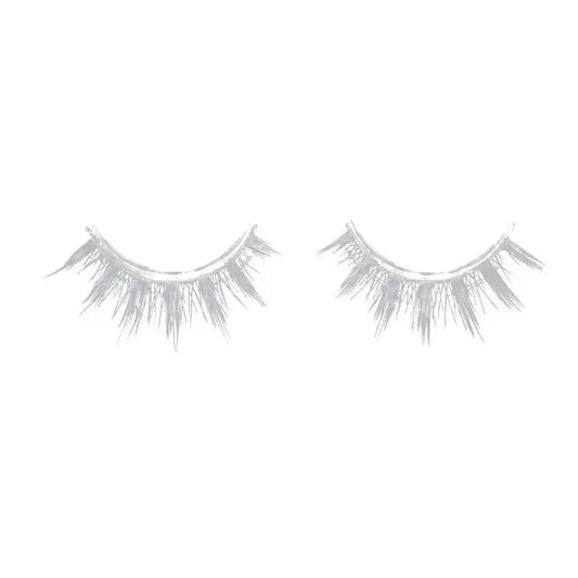 Cosplay Makeup Natural Looking Clear Root White Long Thick Cross False Eyelashes - SS69