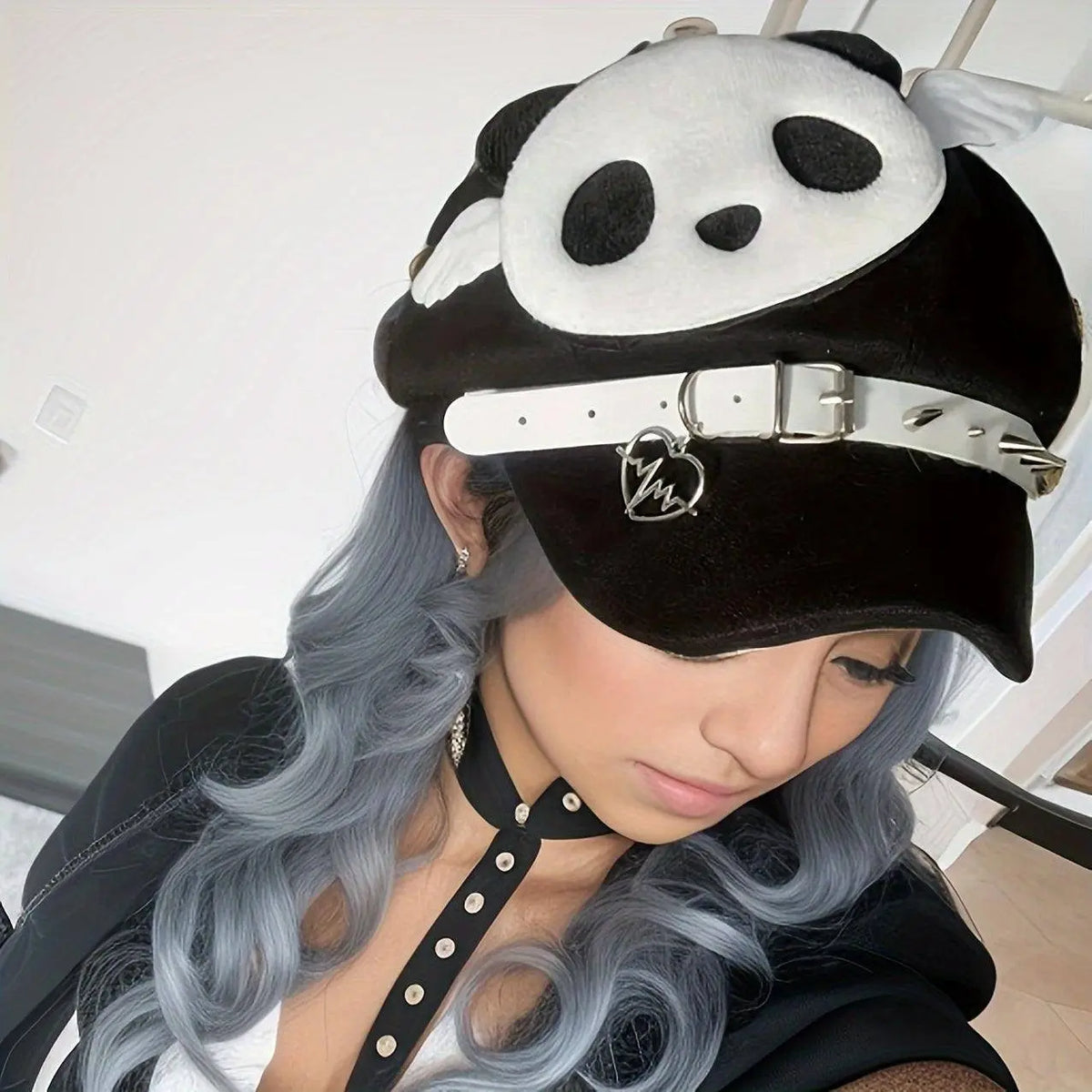 Cotton Beret Cap with Embroidery and Knitting, Lightweight 100% Cotton Y2K Aesthetic SS69