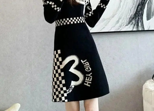 Cover Up Midi Woman Knitted Dress A Line Crochet Dresses for Women Knee Length Black On Sale Clearance Curvy Thic Elegant Luxury - SS69