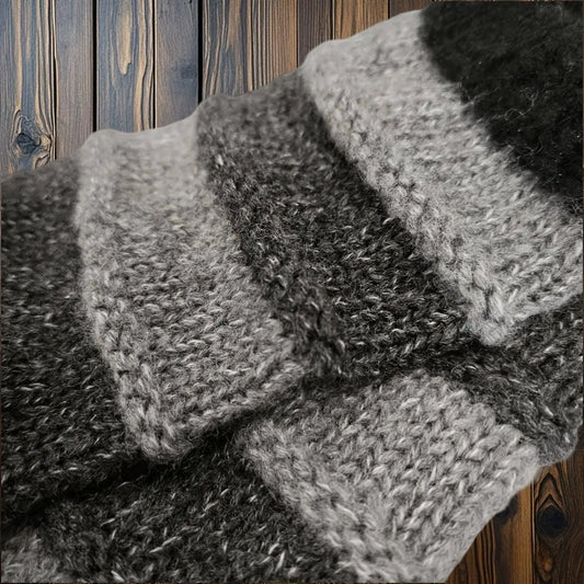 Cozy Knit Fingerless Gloves for Women - Stretchy, Warm Fleece Blend with Color Block Design, Perfect for Autumn & Winter SS69