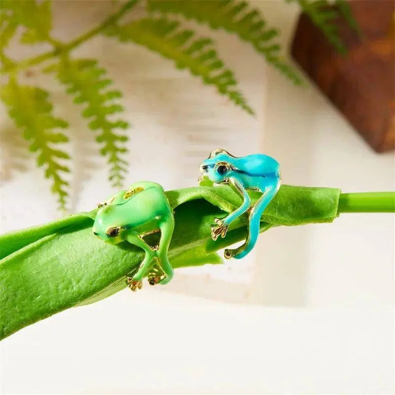 Creative Cute Animal Frog Toad Opening Ring For Women Men Aesthetic Design Retro Resizable Finger Ring Party Festival Jewelry SS69