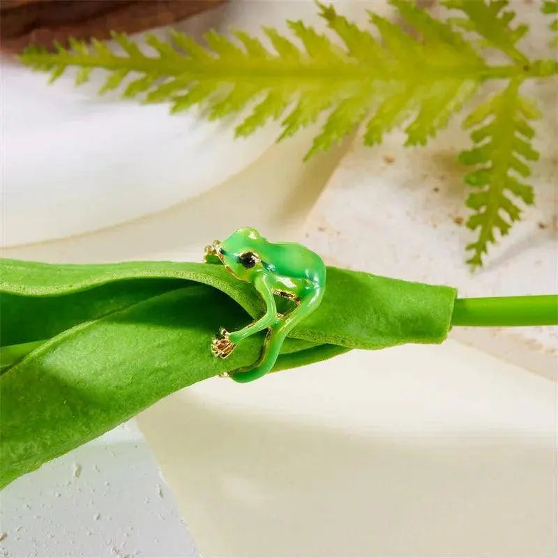 Creative Cute Animal Frog Toad Opening Ring For Women Men Aesthetic Design Retro Resizable Finger Ring Party Festival Jewelry SS69