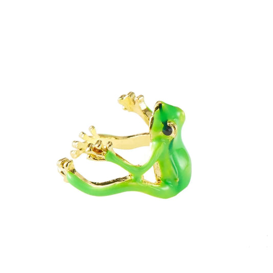 Creative Cute Animal Frog Toad Opening Ring For Women Men Aesthetic Design Retro Resizable Finger Ring Party Festival Jewelry SS69
