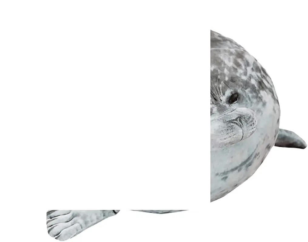 Cuddly Blob Seal Plush Pillow Stuffed Animal Soft Hugging Pillow - SS69