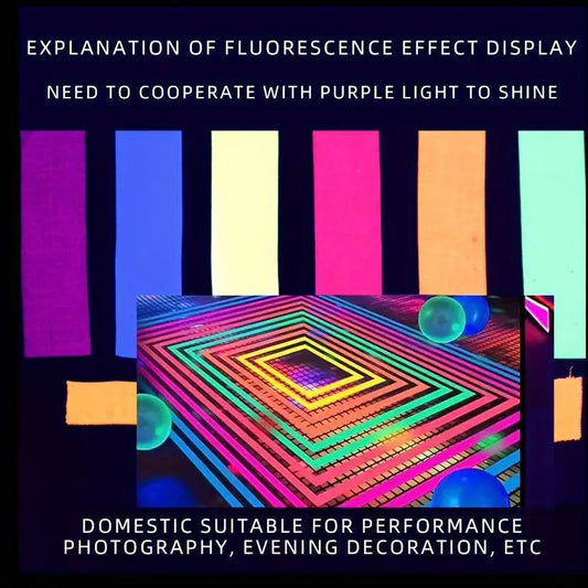 [Customer Favorite] 5pcs Neon Fluorescent Tape Set, UV Reactive Colors for Party Decorations, Birthdays & Crafts - 196.85" x 127mm SS69