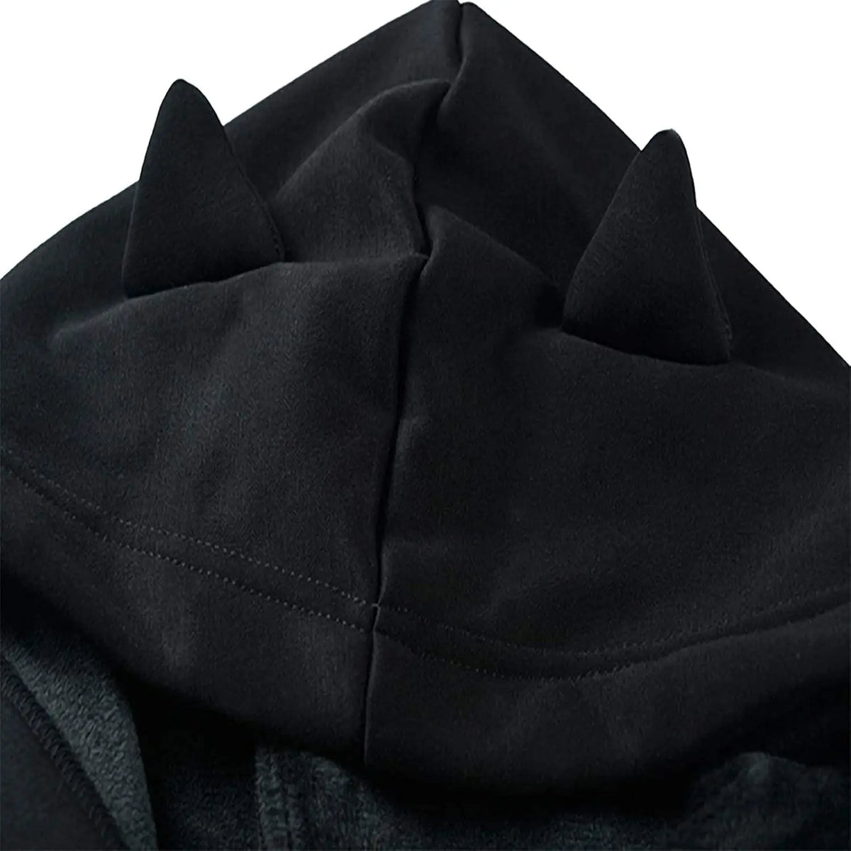 Cute Cat Ear Hoodie, Off-Shoulder Black Punk Crop Pullover - SS69